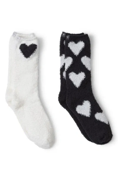 Barefoot Dreams Cozychic® Assorted 2-pack Crew Socks In Carbon-pearl