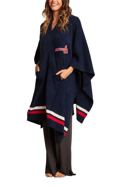 Barefoot Dreams Cozychic® Atlanta Braves Everything Poncho In Braves Multi