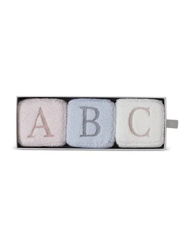 Barefoot Dreams Cozychic Baby Block Set In Pink Multi
