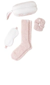 Barefoot Dreams Cozychic Barbie Eye Mask, Scrunchie, Sock Set In N,a
