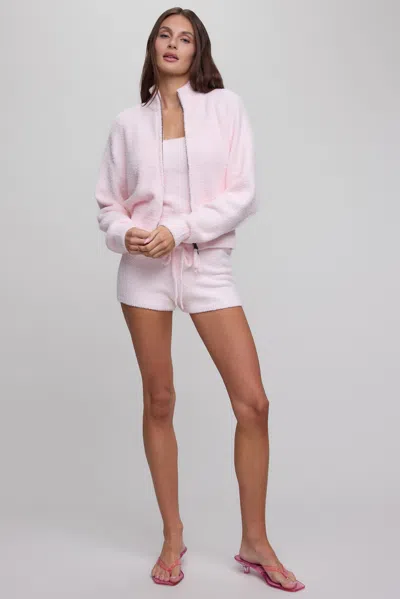 Barefoot Dreams Cozychic® Bea Zip Up Knit Sweater In Pink