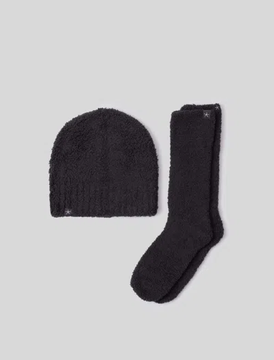 Barefoot Dreams Cozychic® Beanie And Sock Set In Carbon