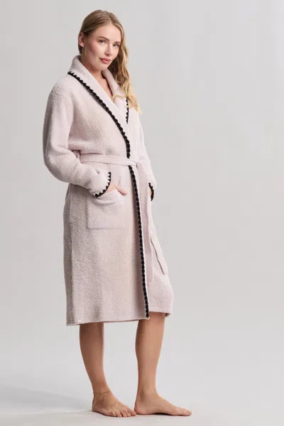Barefoot Dreams Cozychic® Blanket Stitch Robe In Stone
