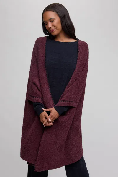 Barefoot Dreams Cozychic® Blanket Stitch Wrap In Animal Print