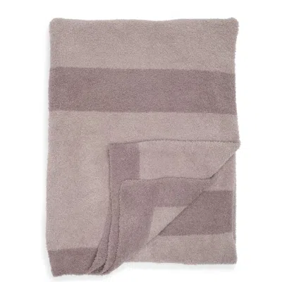 Barefoot Dreams Cozychic Block Blanket In Stone