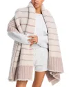 Barefoot Dreams Cozychic Box Stripe Throw - Exclusive In Taupe/bisque