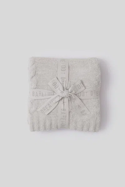 Barefoot Dreams Cozychic® Braided Cable Receiving Blanket In Gray