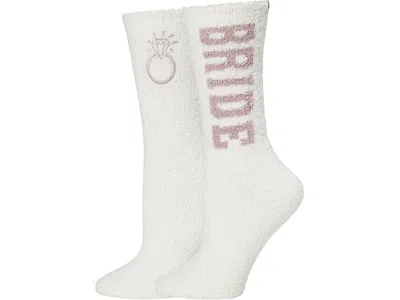 Barefoot Dreams Cozychic Bridal Sock Set Sock Teaberry: One Size In White