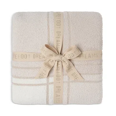 Barefoot Dreams Cozychic Buffalo Plaid Throw Blanket In Neutral