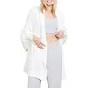 Barefoot Dreams Cozychic® Cable Knit Blanket Wrap In Pearl
