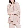 Barefoot Dreams Cozychic® Cable Knit Blanket Wrap In Willow
