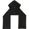 Barefoot Dreams ® Cozychic® Cable Stitch Hooded Scarf In Black