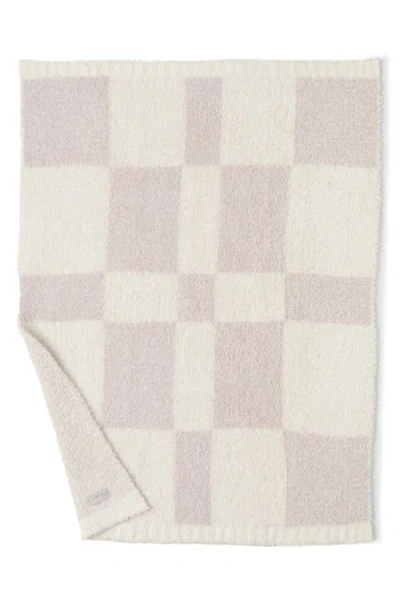 Barefoot Dreams Cozychic® Check Stroller Blanket In Chai/cream