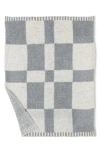 Barefoot Dreams Cozychic® Check Stroller Blanket In Moonbean/cream