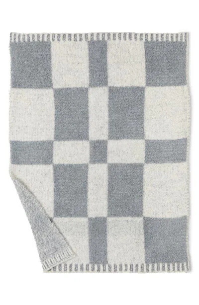 Barefoot Dreams Cozychic® Check Stroller Blanket In Moonbean/cream