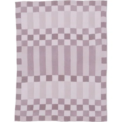 Barefoot Dreams Cozychic Checkerboard Throw Blanket In Pink