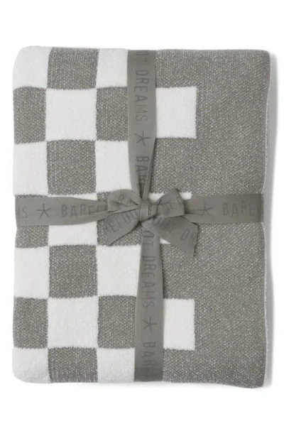 Barefoot Dreams Cozychic™ Checkered Cotton Blend Throw Blanket In Gray