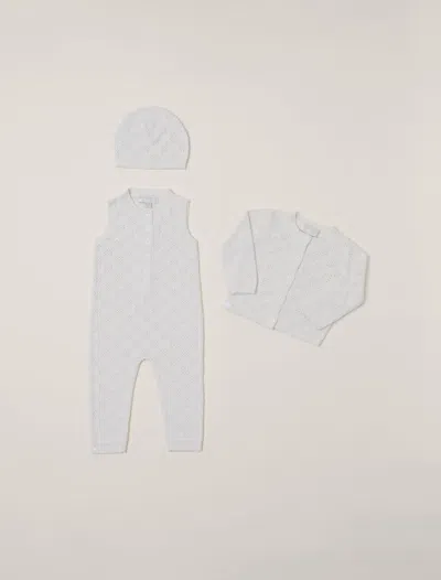 Barefoot Dreams Cozychic® Checkered Pointelle Baby Set In Cream