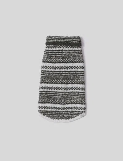 Barefoot Dreams Cozychic® Checkered Stripe Pet Sweater In Black