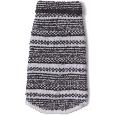 Barefoot Dreams Cozychic® Checkered Stripe Pet Sweater In Gray