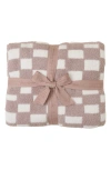 Barefoot Dreams Cozychic® Checks & Stripes Throw Blanket In Feather/ Cream