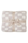 Barefoot Dreams Cozychic® Checks & Stripes Throw Blanket In Stone/ Cream