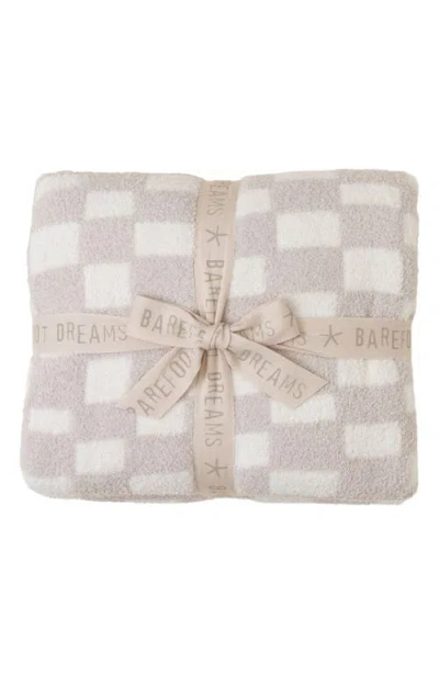 Barefoot Dreams Cozychic® Checks & Stripes Throw Blanket In Stone/ Cream