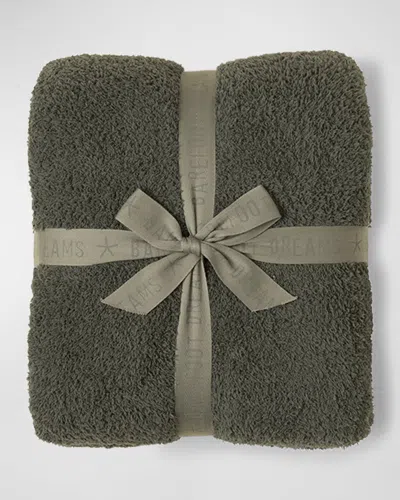 Barefoot Dreams Cozychic Color Block Throw In Khaki Green Multi