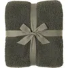 Barefoot Dreams Cozychic Color Block Throw In Khaki Green Multi