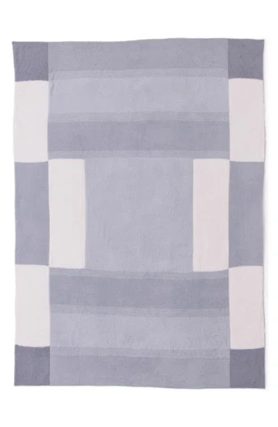 Barefoot Dreams Cozychic® Costa Block Throw Blanket In Gray