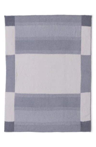 Barefoot Dreams Cozychic® Costa Colorblock Stroller Blanket In Gray