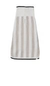 Barefoot Dreams Cozychic Cotton Classic Stripe Pet Sweater In Oatmeal & Cream