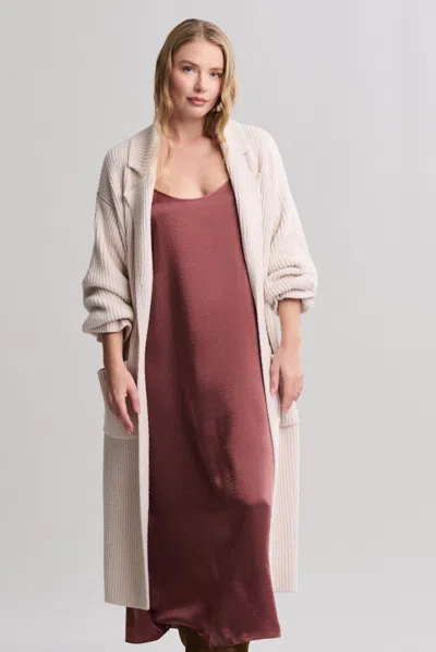 Barefoot Dreams Cozychic® Cotton Rib Long Coat In Multi