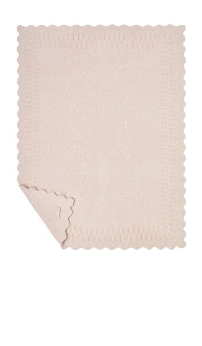 Barefoot Dreams Cozychic Cotton Seashell Texture Stroller Blanket In Pink