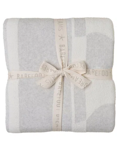 Barefoot Dreams Cozychic Cotton Sun Waves Throw In Gray-cream