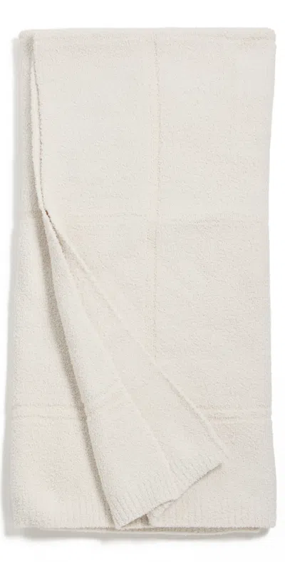 Barefoot Dreams Cozychic Cotton Tonal Plaid Throw Cream In Neutral