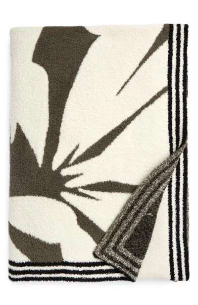 Barefoot Dreams Cozychic® Daisy Petal Throw Blanket In Khaki Green Multi