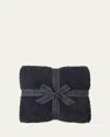 Barefoot Dreams Cozychic Diamond Weave Blanket In Carbon