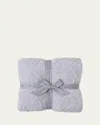 Barefoot Dreams Cozychic Diamond Weave Blanket In Oyster
