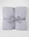 Barefoot Dreams Cozychic Diamond Weave Blanket In Oyster