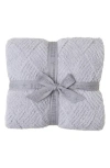 Barefoot Dreams Cozychic Diamond Weave Blanket In Oyster