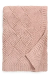 Barefoot Dreams Cozychic™ Diamond Weave Blanket In Pink