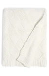 Barefoot Dreams Cozychic Diamond Weave Blanket In White