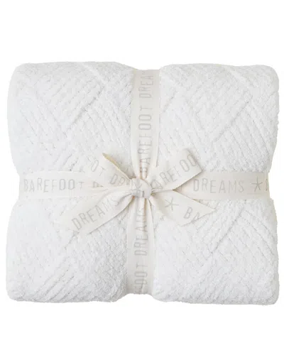 Barefoot Dreams Cozychic Diamond Weave Blanket In White