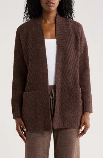 Barefoot Dreams ® Cozychic™ Directional Ribbed Cardigan In Brown