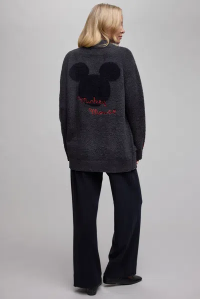 Barefoot Dreams Cozychic® Disney Mickey Mouse Cardigan In Black