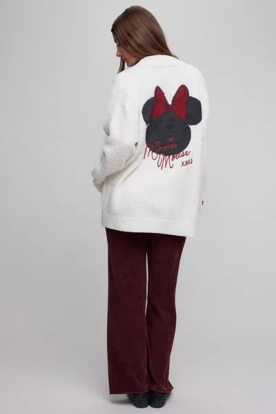 Barefoot Dreams Cozychic® Disney Minnie Mouse Cardigan In Red
