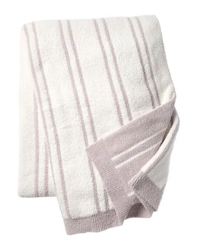 Barefoot Dreams Cozychic Double Pinstripe Throw In Neutral