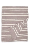 Barefoot Dreams ® Cozychic® Double Stripe Throw Blanket In Beach Rock/cream