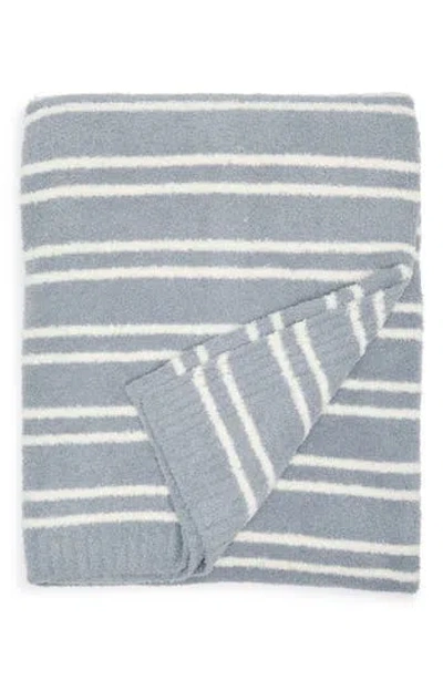 Barefoot Dreams ® Cozychic® Double Stripe Throw Blanket In Blue Water/cream